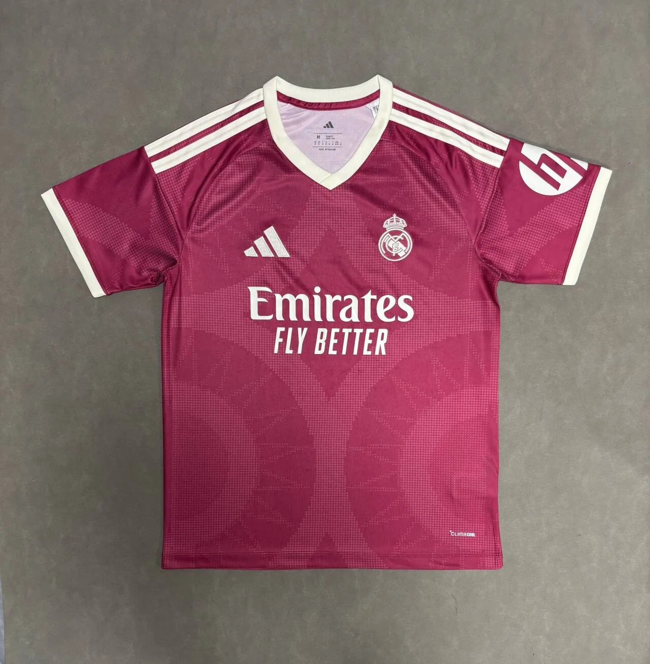 2627皇马二客玫红色S-4XL