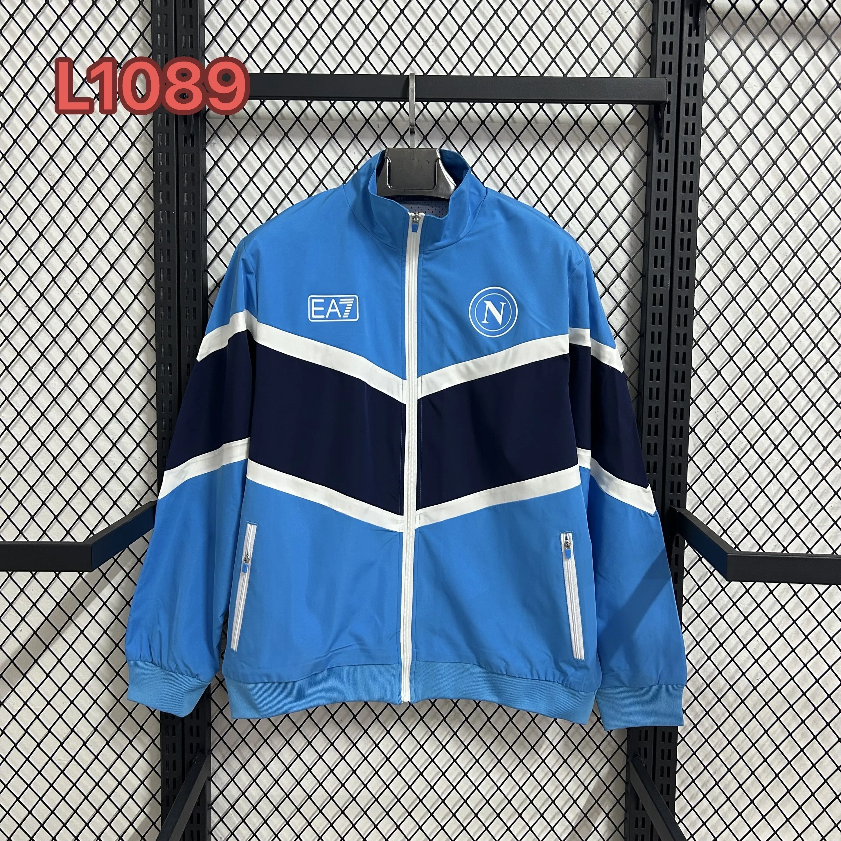 L1089 那不勒斯蓝配宝蓝防水训练风衣
