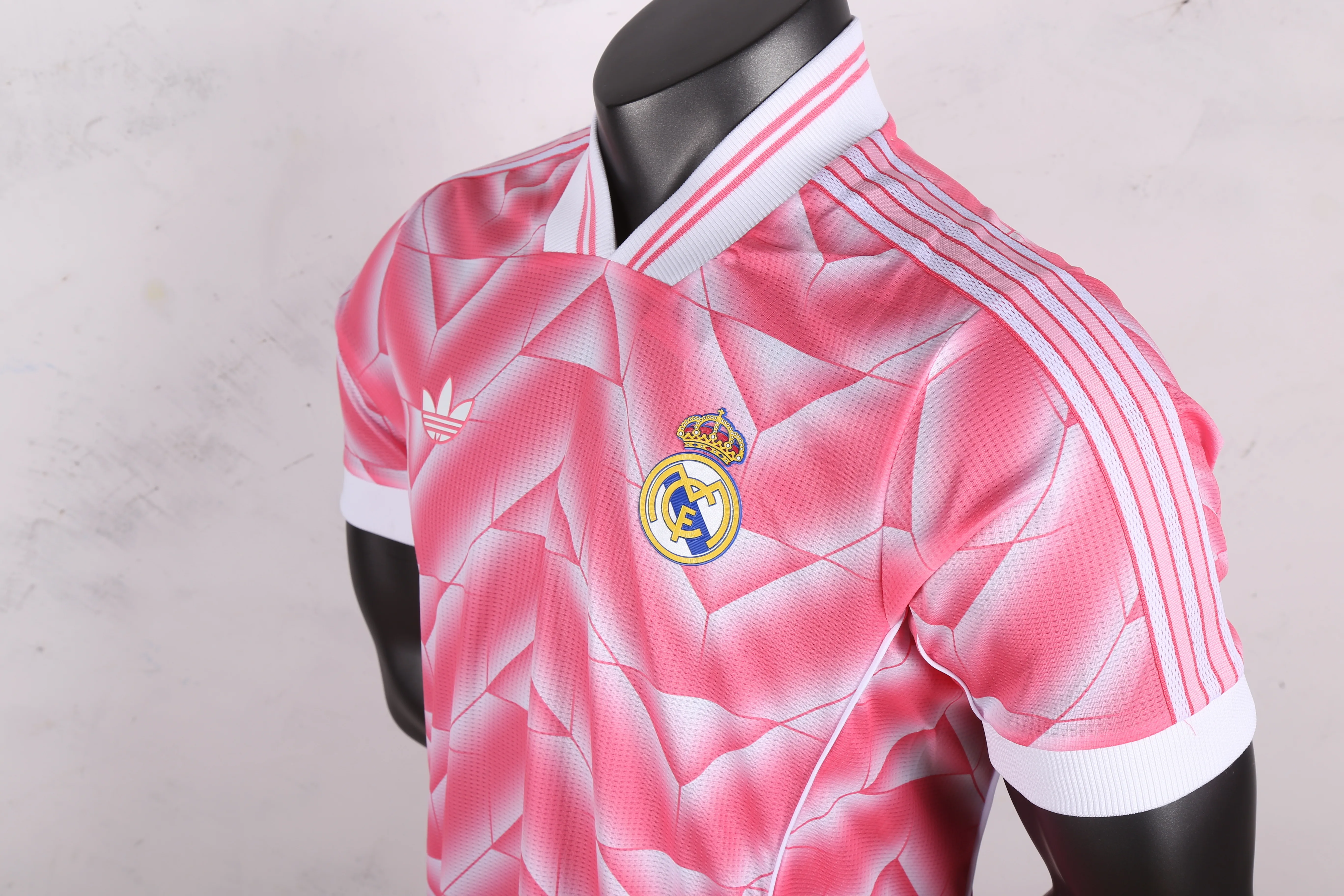 2025皇马复古风粉色S-XXL