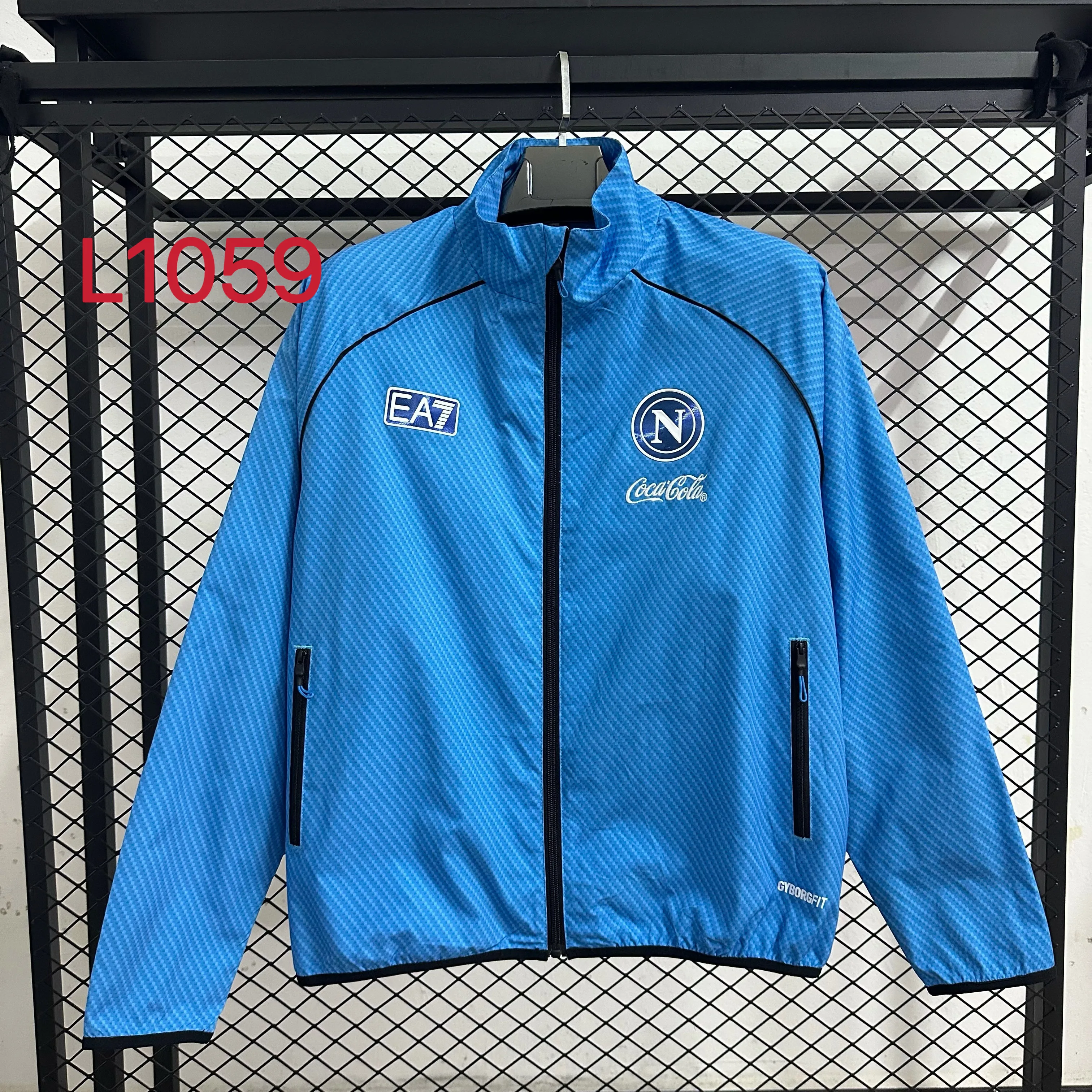 L1059 那不勒斯移印蓝防水风衣
